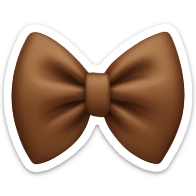 brown bow  sticker