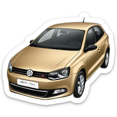 Gold vw polo vivo sticker