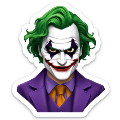 joaquin phoenix as the joker dc comics sticker