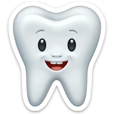 tooth emoji no smile just a tooth sticker