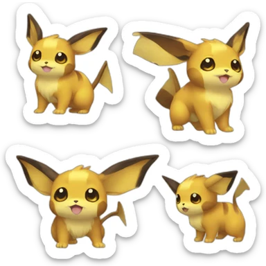 Raichu mixed with Eevee sticker
