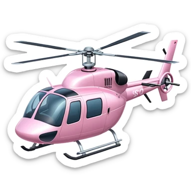 Light pink very big helicopter sticker