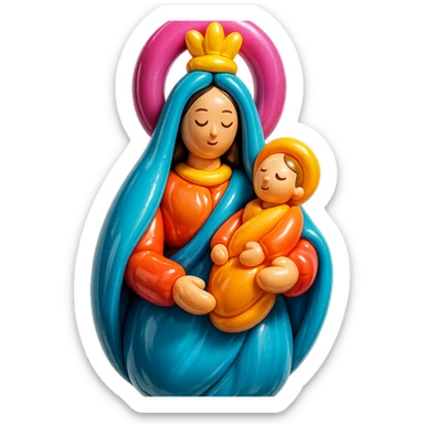Nossa Senhora da Abadia, balloon style, inflatable and fun appearance sticker