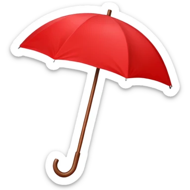 red summer umbrella sticker