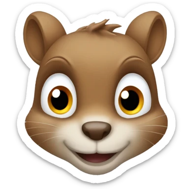 squirrel bawling eyes out  sticker