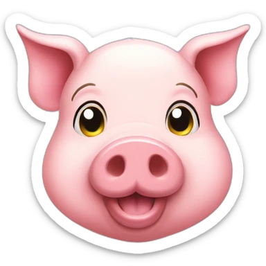 pretty pig sticker