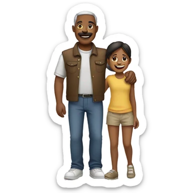 Papá con hija  sticker