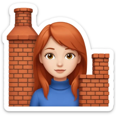 Hot Female near a chimney sticker