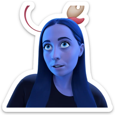 girl with blue eyes sticker