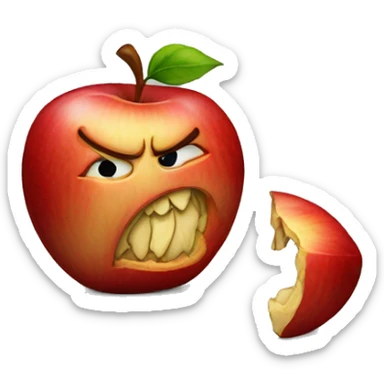 Rotten apple sticker