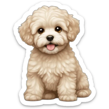 Cute maltipoo boy sticker