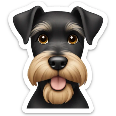 Black Schnauzer light brown around mouth sticker