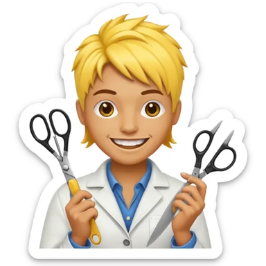 yellow mutant hairdresser sticker