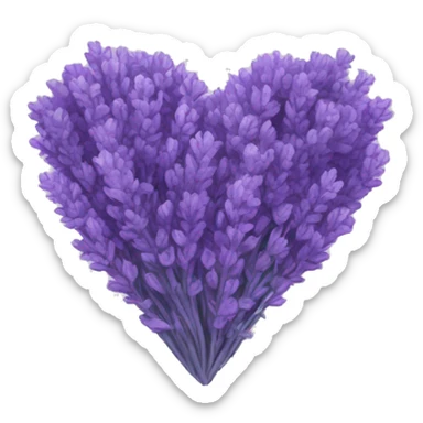 Lavender heart sticker