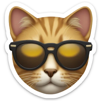 Cat with sunglasses sticker