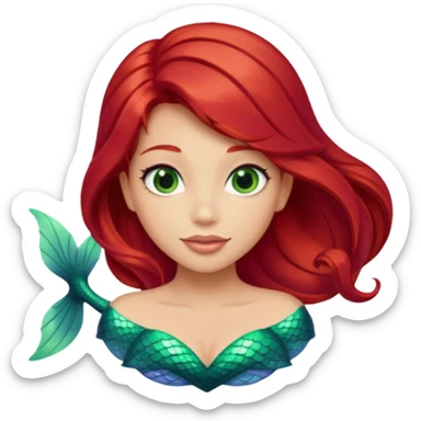 ariel Princess with fin sticker
