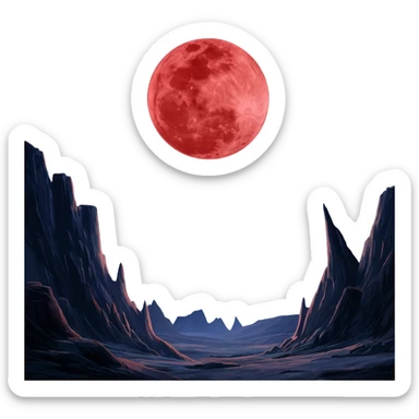 Bloody moon sticker