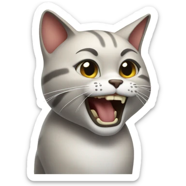 a cursing cat sticker
