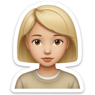 cut long hair short  girl sticker