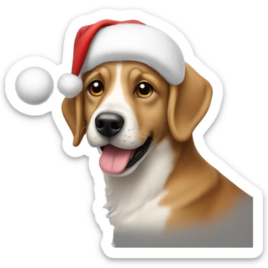 weihnachten hund sticker