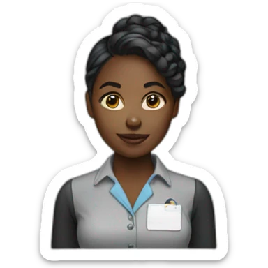 Black girl project manager sticker