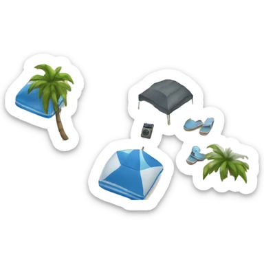winter beach emoji sticker