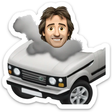 richard hammond in a range rover sticker