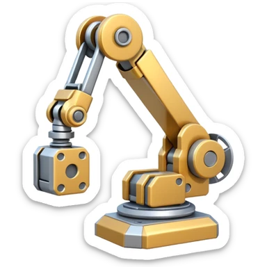 emoji about robot arm with block sticker