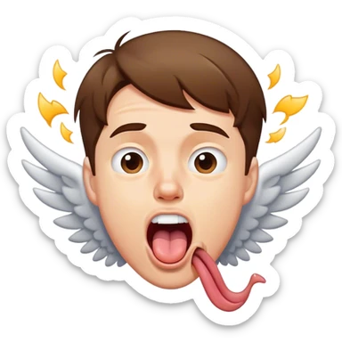 a sas guy with him flicking his tongue out and spit flying everywhere sticker