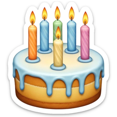 Make a decent cake with 34 years old candles sticker