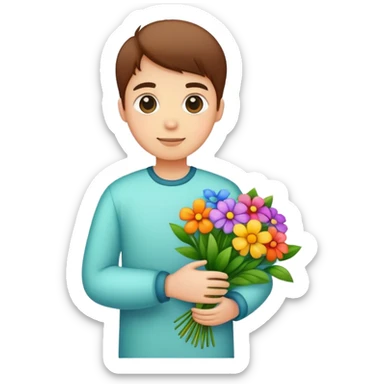 Go to the mall and Buy flowers  sticker