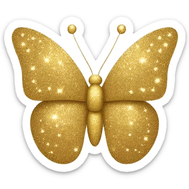 gold-glitter-butterfly sticker