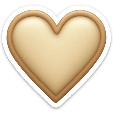 Beige heart sticker
