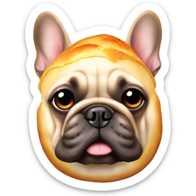 French bulldog that looks like a baked potato sticker