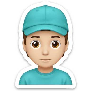 Turquoise Cap sticker