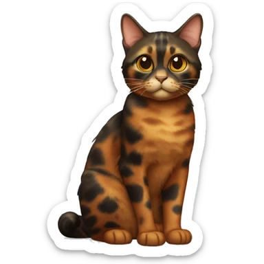 Tortoiseshell Cat Full Body sticker