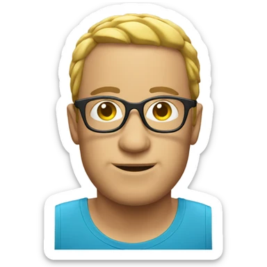 Glasses man swim sticker