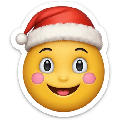 Cute christmas emoji sticker
