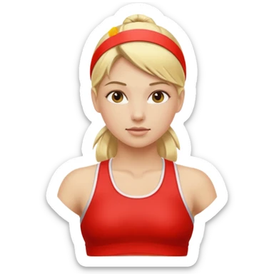 blonde girl athlete sticker
