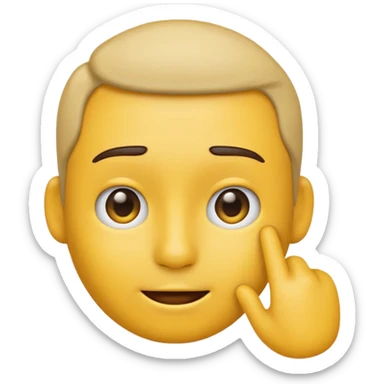 Animated emoji tapping the side of the head duh sticker