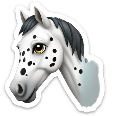 white speckled horse sticker