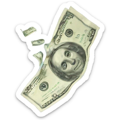 Money disappearing sticker