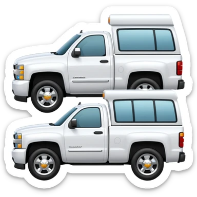 Chevy Silverado una cabina blanca sticker