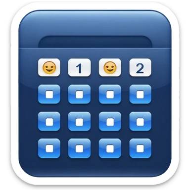 dark blue 
schedule sticker