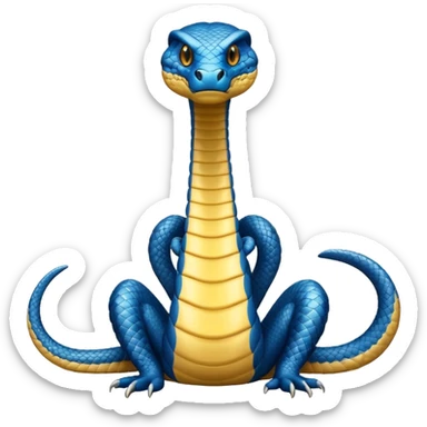 cobra is in its upright defensive posture sticker