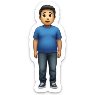 Obese boy sticker