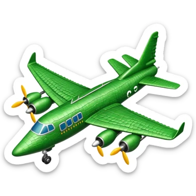 Crocodile bomber plane sticker
