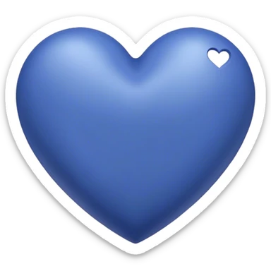 Indigo color heart sticker