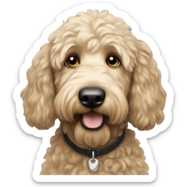 Black golden doodle  sticker