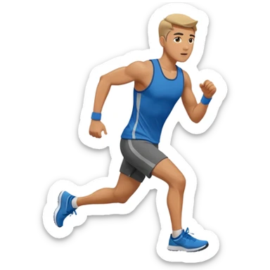 guy running workout clothes  sticker